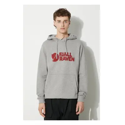 Bavlněná mikina Fjallraven Logo Hoodie F84144 020-999 pánská, šedá 84008775