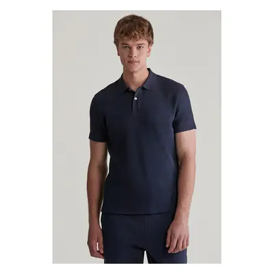 POLOKOŠILE GANT WAFFLE TEXTURED SS POLO EVENING BLUE 99405479