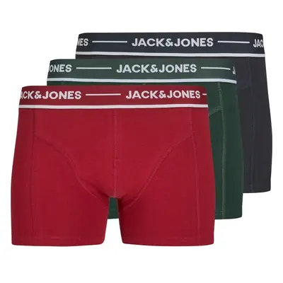 JACK & JONES Boxerky JACClaus tmavě zelená / červená / černá 99753190