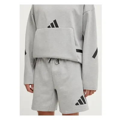 Kraťasy adidas ZNE pánské, šedá barva, melanžové, JJ4892 99826670