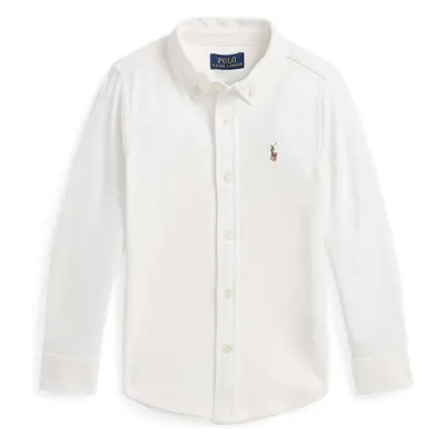 Dětská bavlněná košile Polo Ralph Lauren bílá barva, 322952434003 99232505