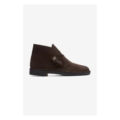 Semišové polobotky Clarks Originals Desert Boot pánské, hnědá barva, 84011203