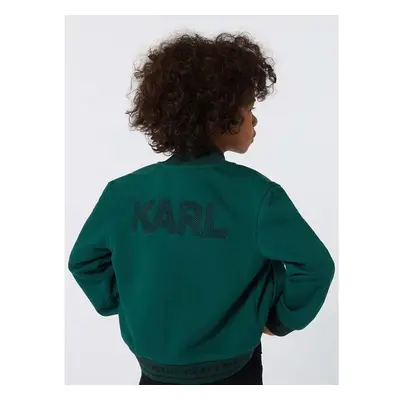 Dětská bomber bunda Karl Lagerfeld zelená barva, Z30259 99279669