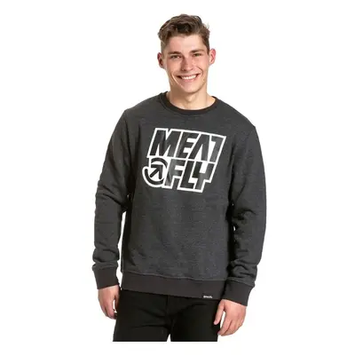 Meatfly pánská mikina Repash Crewneck Charcoal Heather | Šedá 70918076