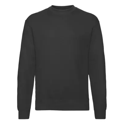 Mens Black Sweatshirt Set-in Sweat Fruit of the Loom 86044888