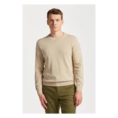 SVETR GANT COTTON FLAMME C-NECK DRY SAND2 77109975