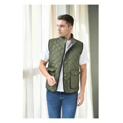 83925 Dewberry Mens Vest with Side Pockets-Khaki 100149745