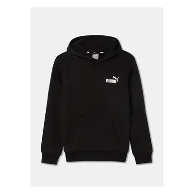 Dětská mikina Puma ESS Tape Hoodie černá barva, s kapucí, hladká, 100009717