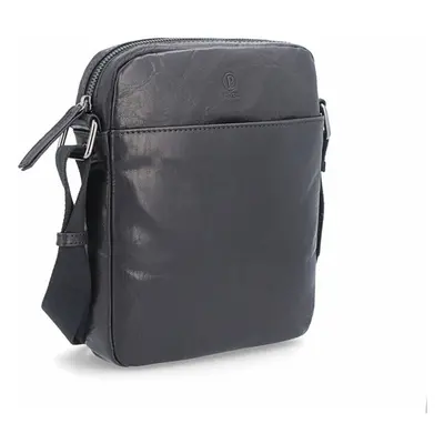 Kožená taška crossbody Poyem černá 2200 Poyem C 37468046