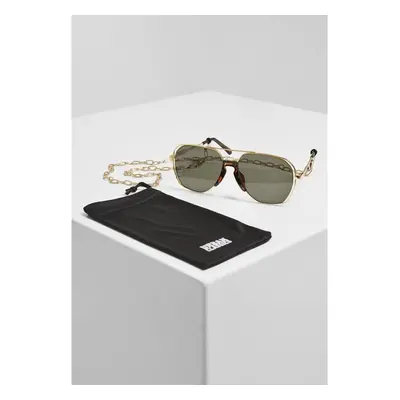 URBAN CLASSICS Sunglasses Karphatos with Chain - gold 66066090