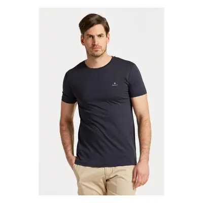 TRIČKO GANT SLIM MERCERIZED SS T-SHIRT EVENING BLUE 76936399