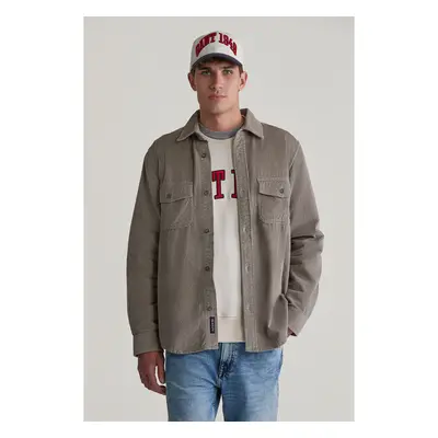 KOŠILE GANT REG CORDUROY OVERSHIRT WARM GREY 99502070