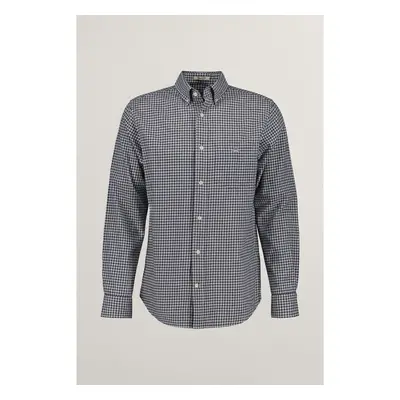 KOŠILE GANT REG MICROCHECK FLANNEL SHIRT LIGHT GREY MELANGE 99365176