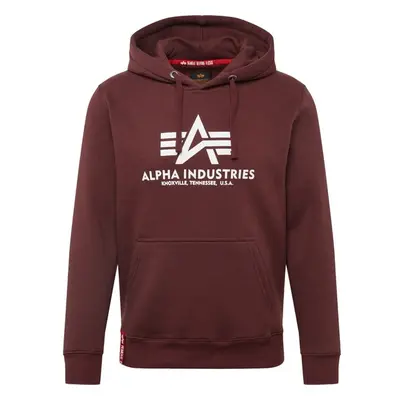 ALPHA INDUSTRIES Mikina burgundská červeň / bílá 89507494