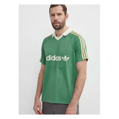 Polo tričko adidas Originals zelená barva, IR9381 91670354