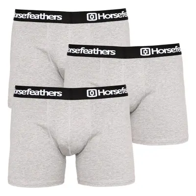 3PACK pánské boxerky Horsefeathers Dynasty heather gray 59168641