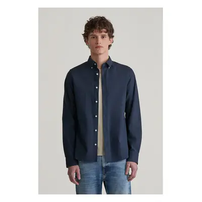 KOŠILE GANT SLIM FLANNEL MELANGE SHIRT MARINE 99365173