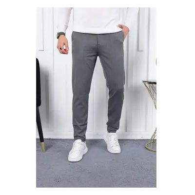 36197 Dewberry Ids Slim Fit Lycra Fabric Mens Trousers-GREY 99697558