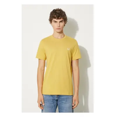 Bavlněné tričko Fred Perry Crew Neck T-Shirt žlutá barva, M1600.W48 99247439