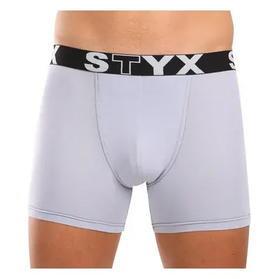 Pánské boxerky Styx long sportovní guma světle šedé (U1067) 53849972