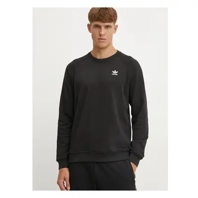 Bavlněná mikina adidas Originals pánská, černá barva, hladká, IW5792 99957166