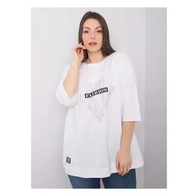 RELEVANCE Oversized bílá halenka s aplikací 63971666