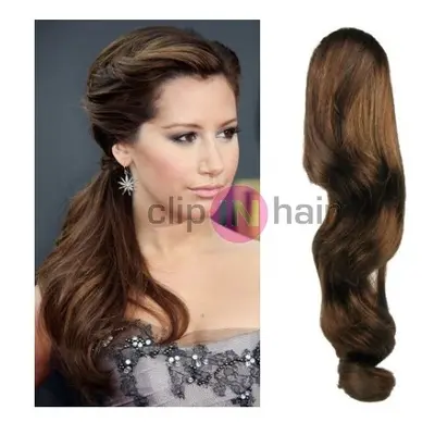 Clipinhair CLIP IN CULÍK VLNITÝ 100% LIDSKÉ REMY VLASY 50CM - STŘEDNĚ 48529630