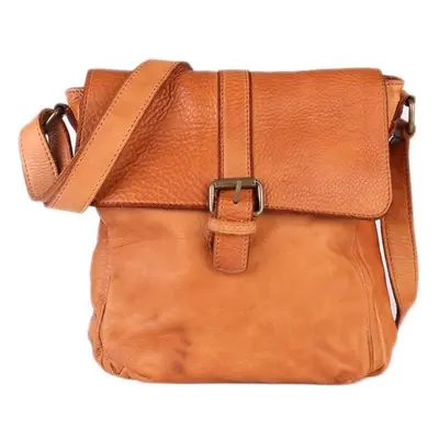 Dámské medové crossbody kožené kabelky Satchel 72884451