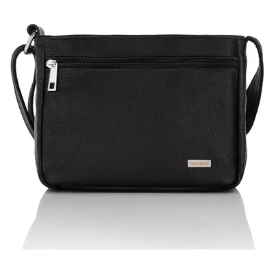 Kabelky od Hraběnky Dámská kožená crossbody přes rameno PERUZZI; černá 102356788