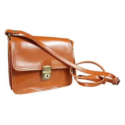 Hnědá kožená italská crossbody kabelka Celso Camel NovaKabelka.cz 34649135