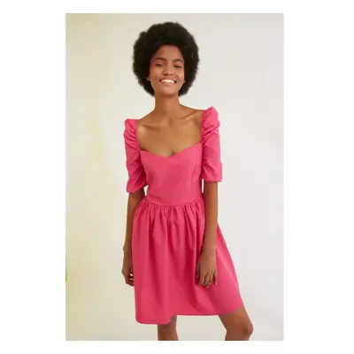 Trendyol Fuchsia Balloon Sleeve Dress 57972880