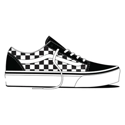 BOTY VANS Old Skool Platform (CHECKERBOA - černá - 35179637