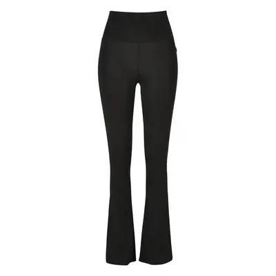 URBAN CLASSICS Ladies Organic Stretch Jersey Bootcut Leggings - black 73743320