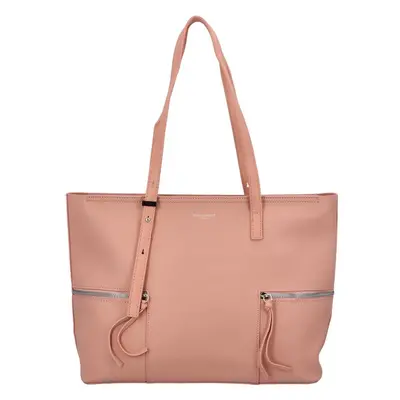 David Jones Dámský stylový koženkový shopper Soffii, růžová 70023964