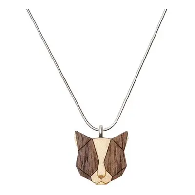 Dřevěný přívěsek BeWooden Grey Cat Pendant na krk 42404100