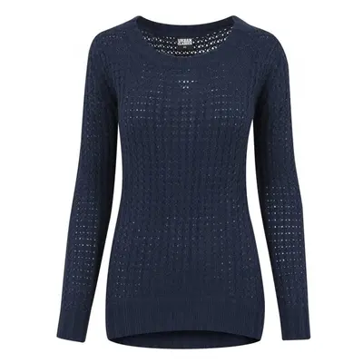 URBAN CLASSICS Ladies Long Wideneck Sweater - navy 60179415