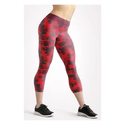 UTOPY 3/4 Dámské sportovní legíny Art of Camo Red 50863354