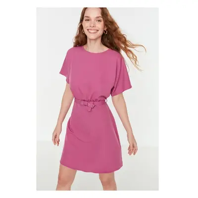 Trendyol Purple Belted Mini Woven Dress 68744082