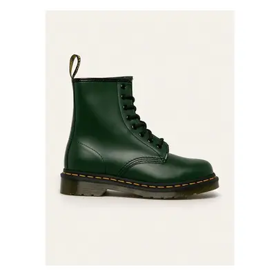 Kožené workery Dr. Martens 1460 dámské, zelená barva, na plochém 52542080