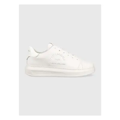 Kožené sneakers boty Karl Lagerfeld KAPRI MENS bílá barva, KL52539 83295526