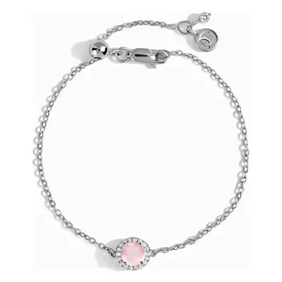 Royal Fashion stříbrný náramek DR24373B-SILVER-ROSEQUARTZ-TOPAZ 75858131