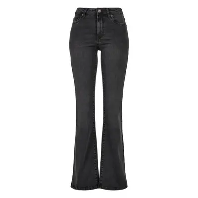 Dámské jeansy Urban Classics Ladies High Waist Flared Denim Pants - 66070459