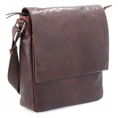 Kožená taška crossbody Poyem hnědá 2207 Poyem H 37468031