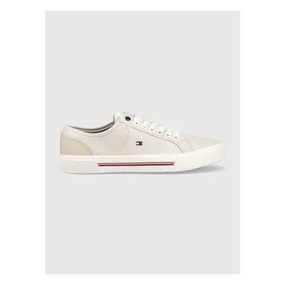 Tenisky Tommy Hilfiger CORE CORPORATE VULC CANVAS pánské, šedá barva, 78831742