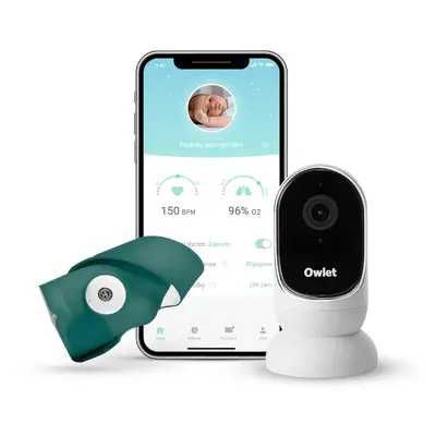 Owlet Monitor Duo – Chytrá ponožka Owlet Smart Sock 3 (Modrozelená) & kamera Owlet Cam 2 (Bílá)