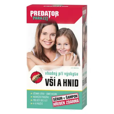 Predator Parazit při výskytu vší a hnid PACK sérum 100 ml + šampon 100 ml + kovový hřeben dárkov