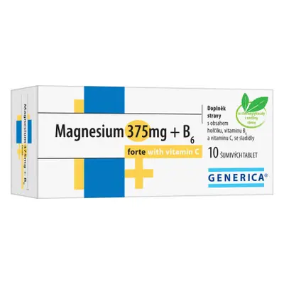 Magnesium 375mg+B6 forte Generica+Vit.C eff.tbl.10