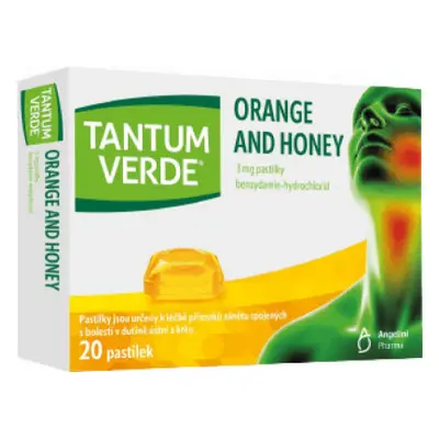 TANTUM VERDE ORANGE AND HONEY ORM 3MG PAS 20