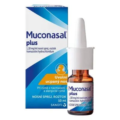 MUCONASAL PLUS NAS 1,18MG/ML NAS SPR SOL 1X10ML