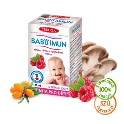 Terezia Company Baby Imun sirup s hlívou a rakytníkem příchuť malina 100 ml